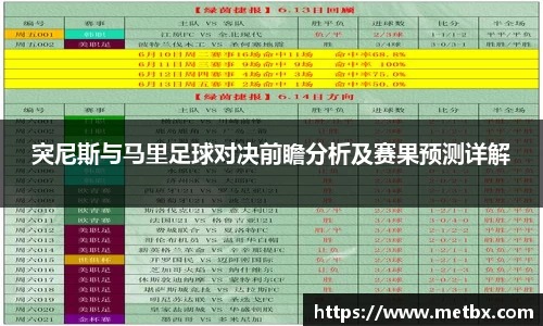 突尼斯与马里足球对决前瞻分析及赛果预测详解